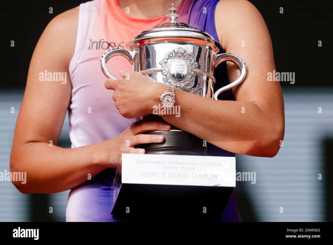 Affiche JO Paris 2024 Tennis - Iga Swiatek & Fernandez - Format 60x46cm Visa