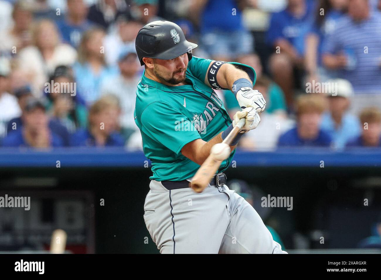 Kansas City, MO, USA. 7th June, 2024. Seattle Mariners catcher Cal ...