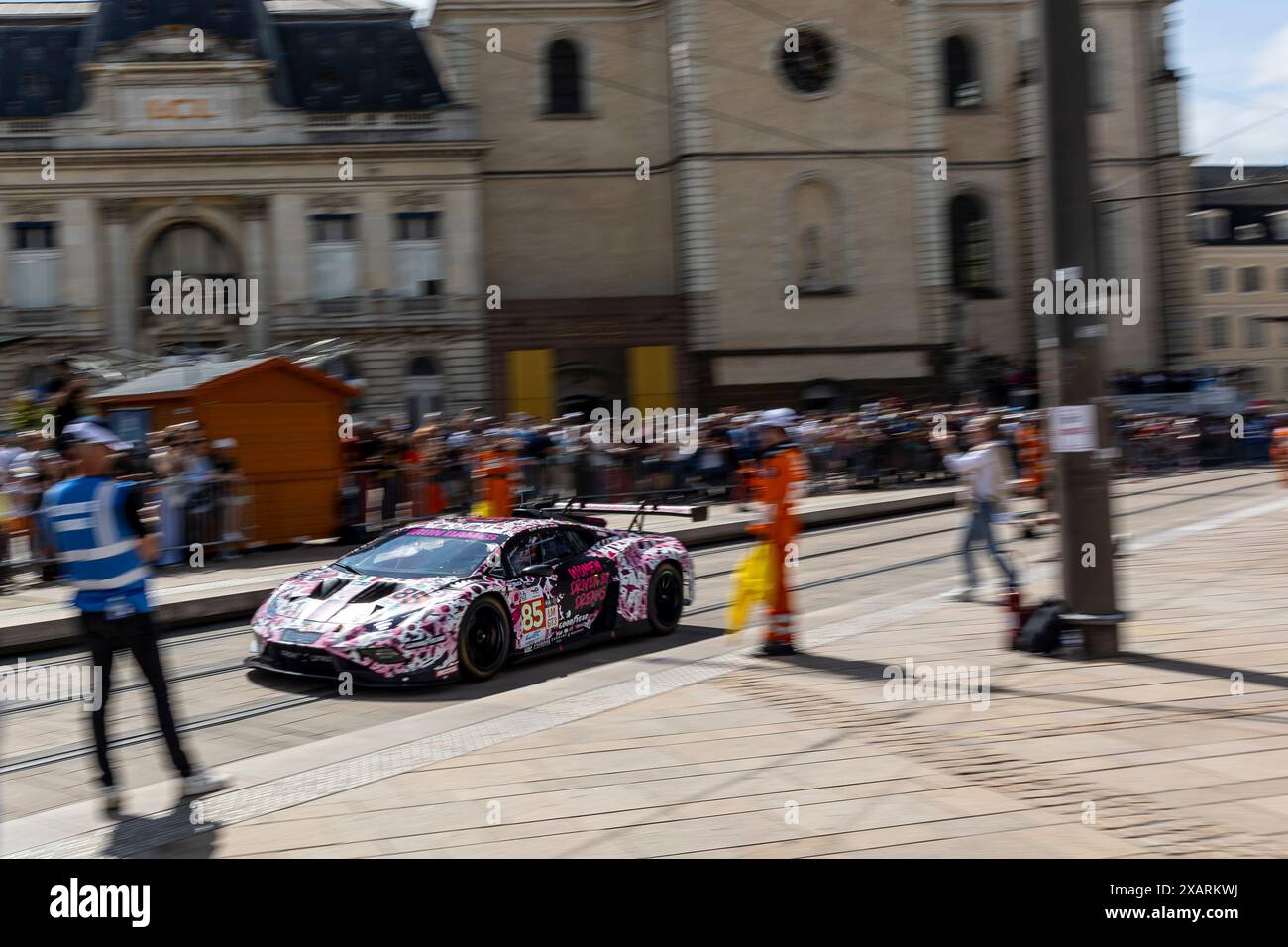 24H00 DU MANS 2024 CARTE CARD #85 LAMBORGHINI IRON DAMES DEDICACE 21x15cm