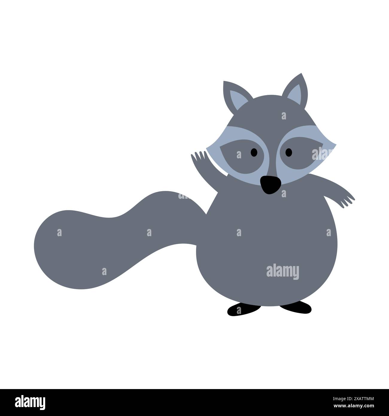 raccoon animal vector illustration in cartoon style Stock Vector Image