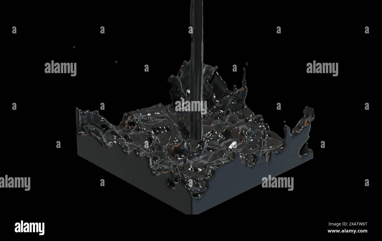 crude oil 3d render. Computer generated 3d render Stock Photo - Alamy