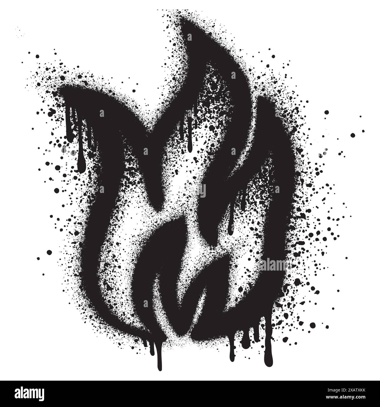 Flame with Spray Paint