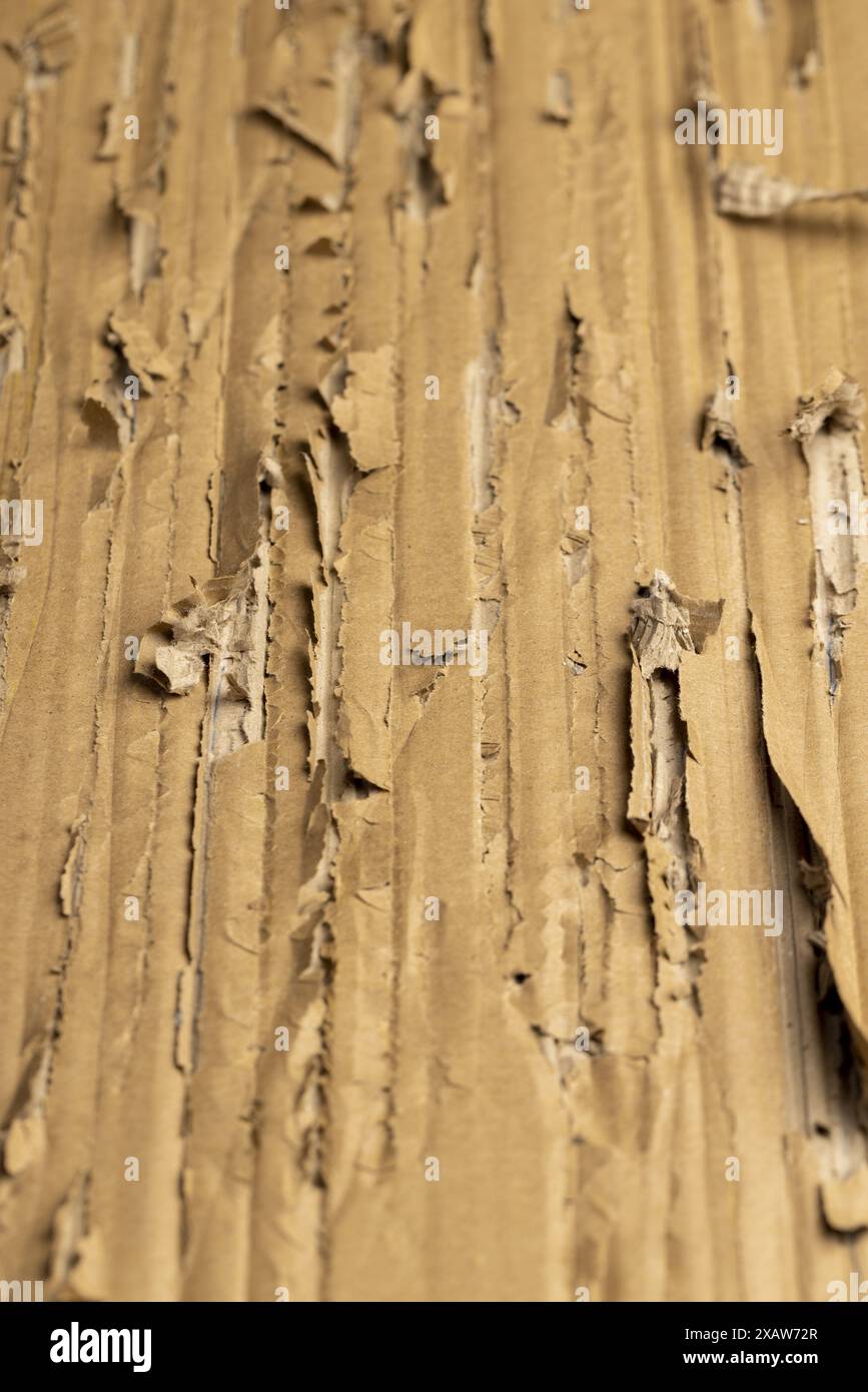 old crumpled and damaged waste paper cardboard, damaged packaging ...
