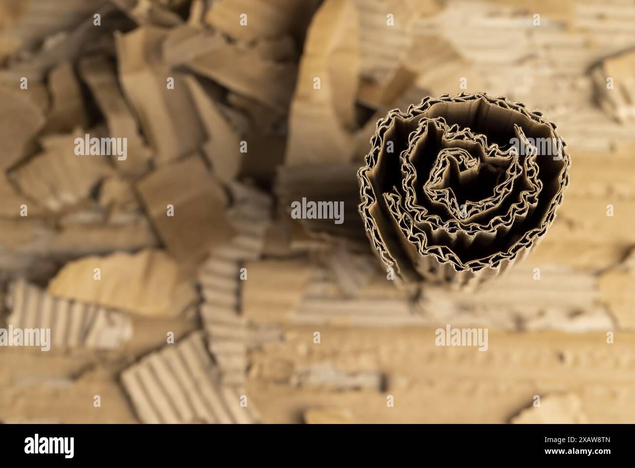 old crumpled and damaged waste paper cardboard, damaged packaging ...