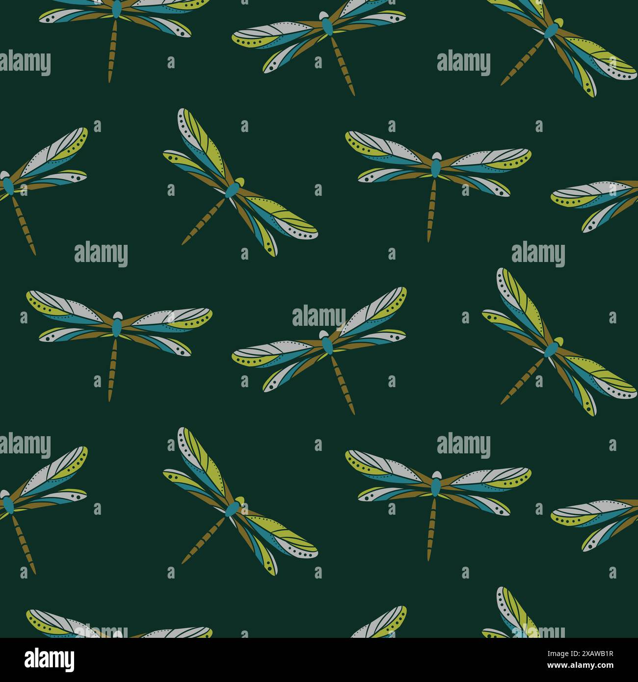 Dragonflies on the pond Stock Vector Images - Alamy