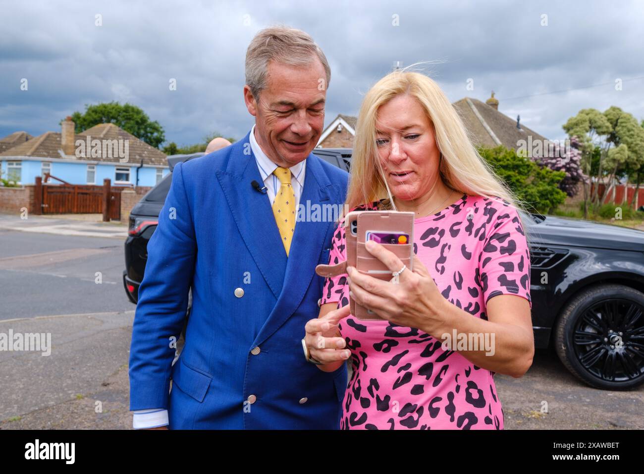 Nigel Farage Election , Clacton on Sea, UK, 8, June,2025 Reform Party
