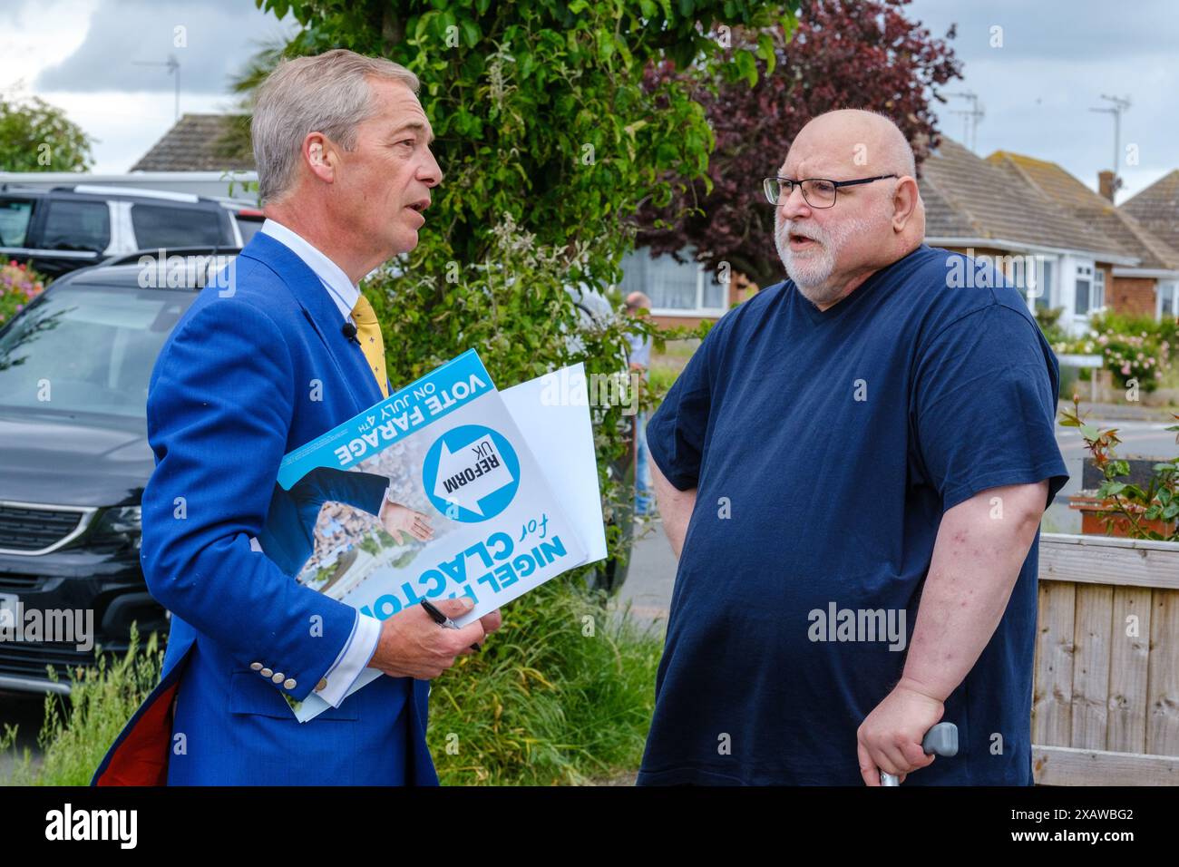 Nigel Farage Election , Clacton on Sea, UK, 8, June,2025 Reform Party
