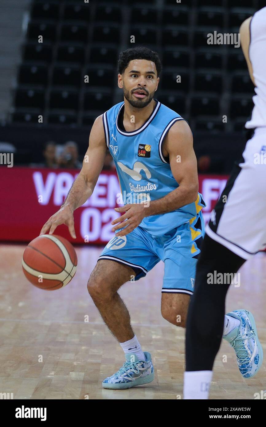 Movistar Estudiantes player in action during Final Four LEB Oro 2024 ...