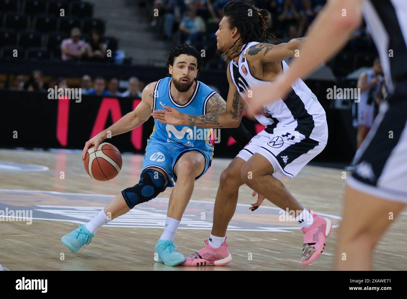Movistar Estudiantes player in action during Final Four LEB Oro 2024 ...