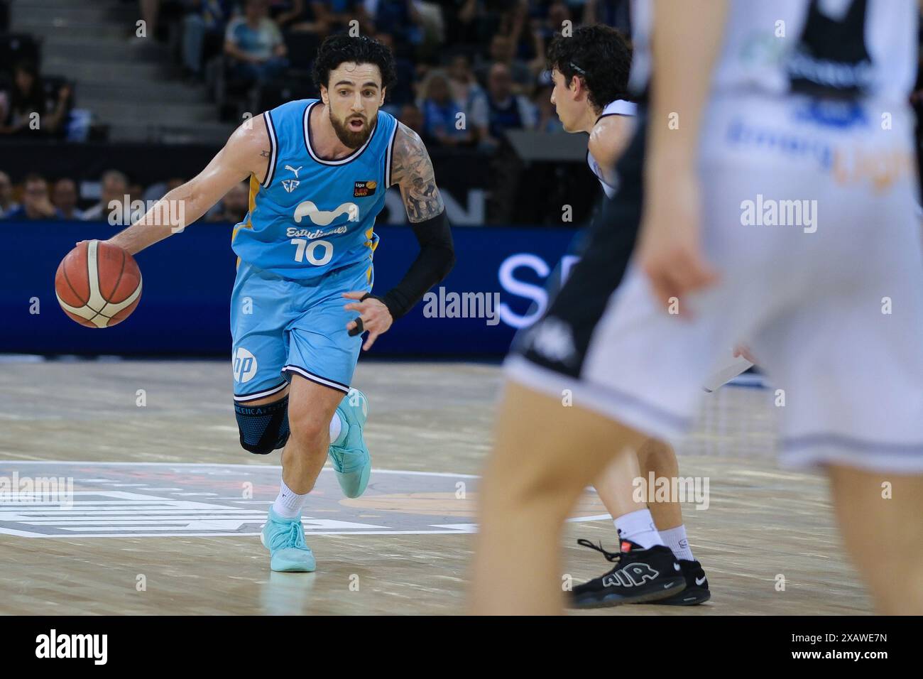 Movistar Estudiantes player in action during Final Four LEB Oro 2024 ...