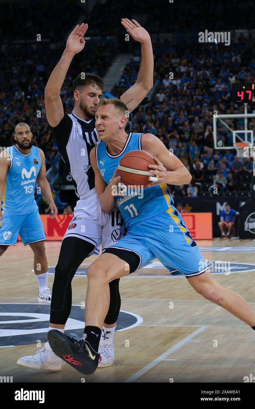 Movistar Estudiantes player in action during Final Four LEB Oro 2024 ...