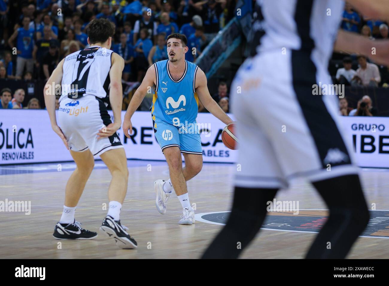 Movistar Estudiantes player in action during Final Four LEB Oro 2024 ...
