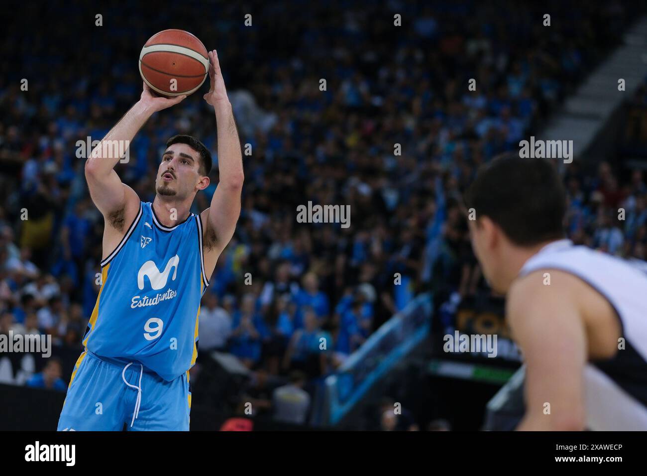 Movistar Estudiantes player in action during Final Four LEB Oro 2024 ...