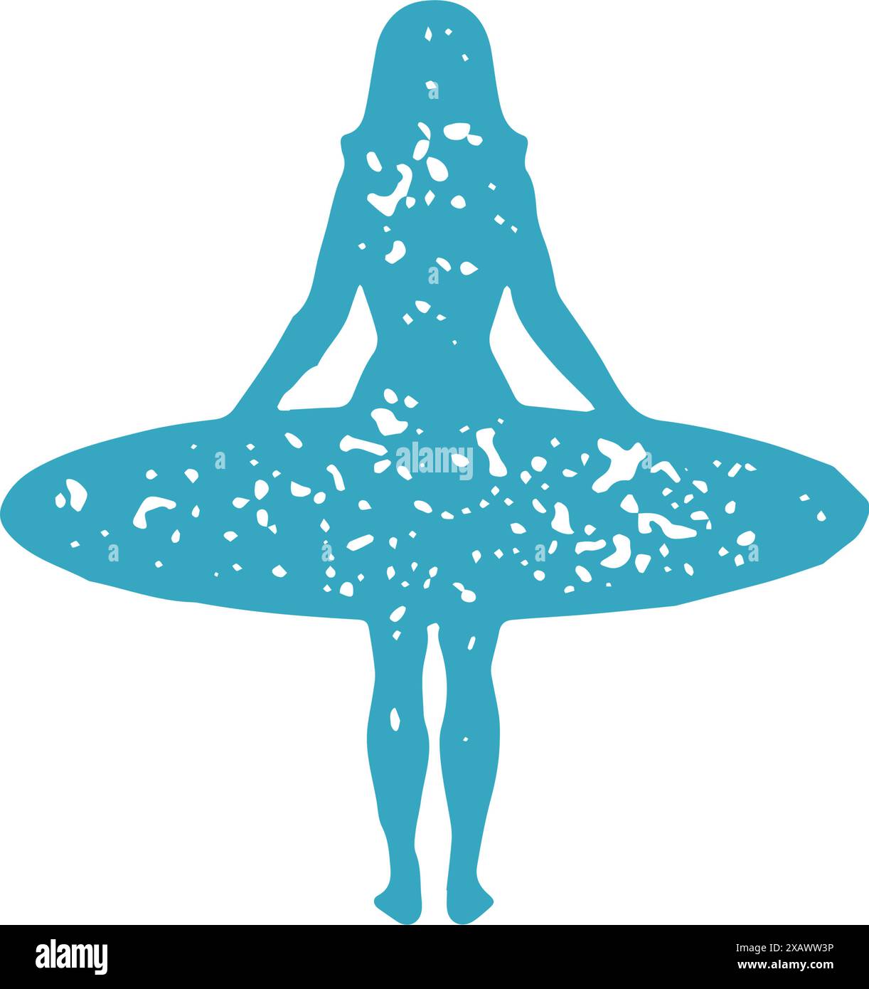 Woman holding surf board Stock Vector Images - Alamy