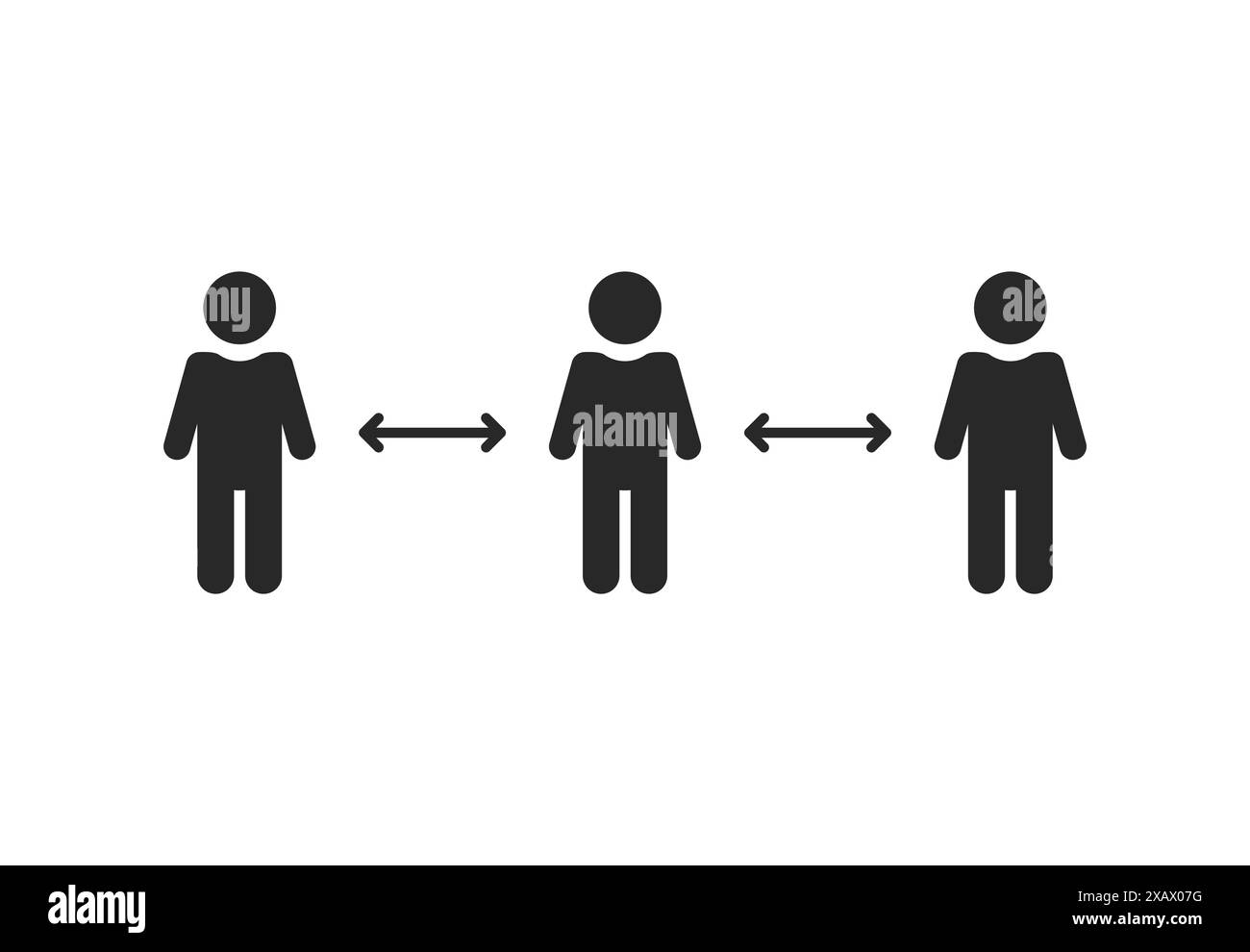 Social Distance Between People For Safety Stock Vector Image Art Alamy