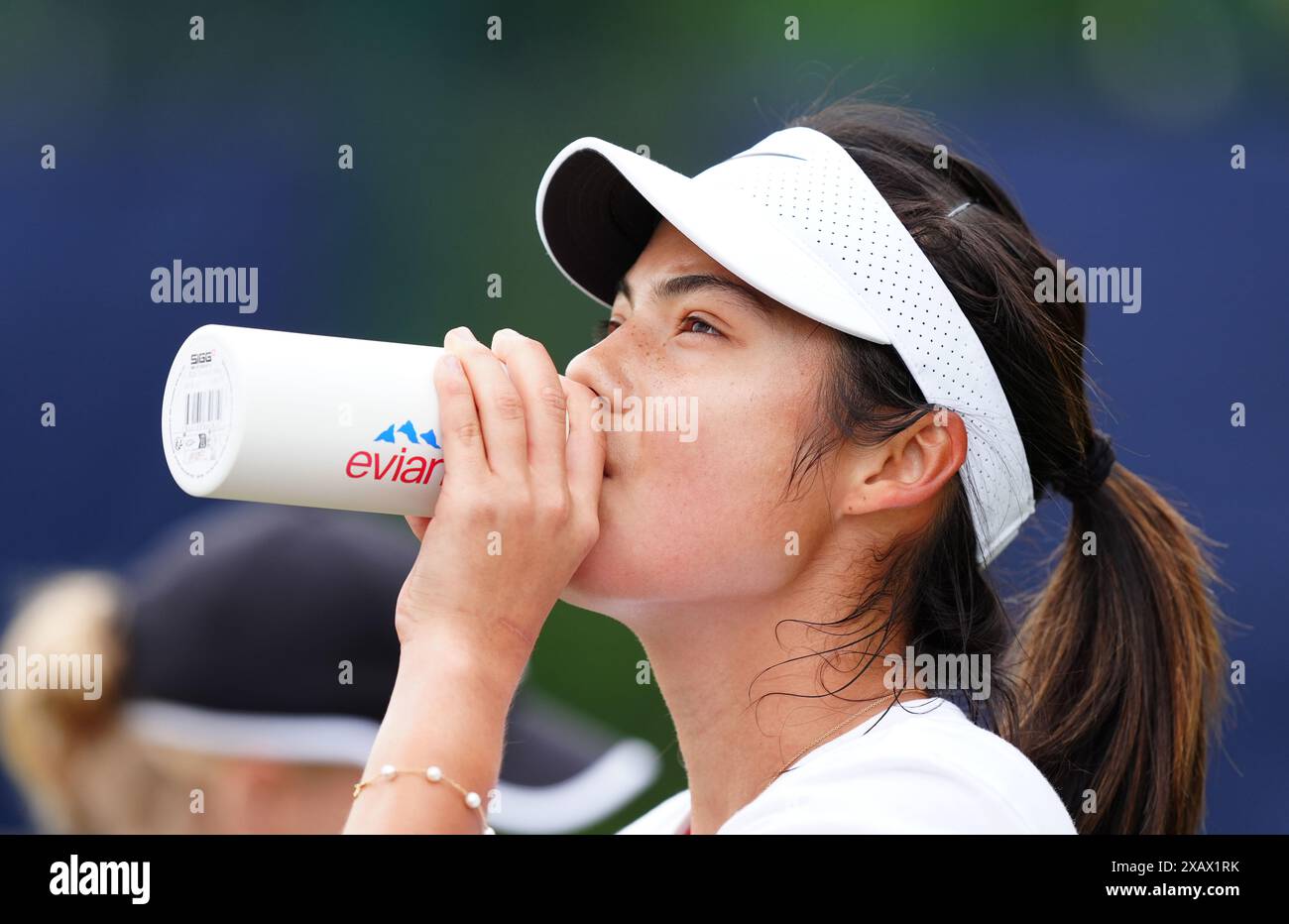 Emma Raducanu on the practice court during qualifying day two of the ...