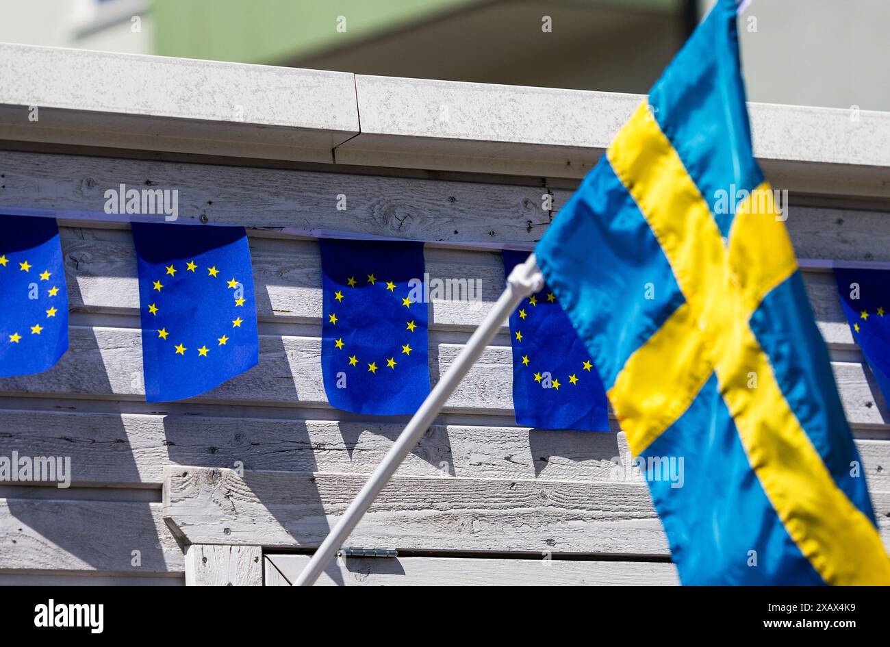 Motala, Sweden. 9th, June, 2024. Election day during The 2024 European
