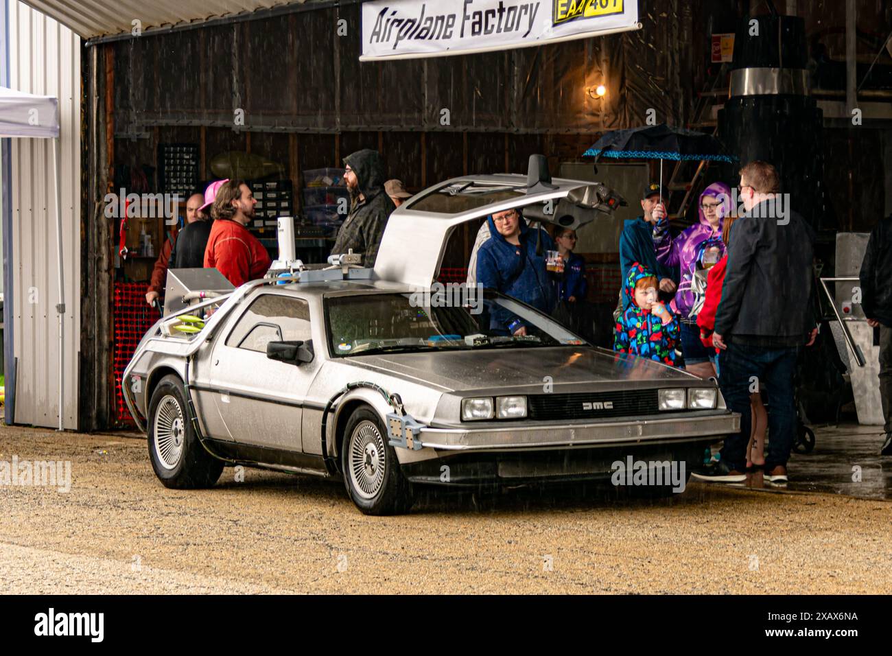 Bolingbrook, IL, USA June 1, 2024 DMC DeLorean Time Machine on