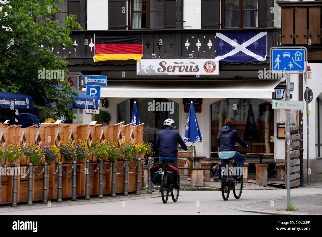 A bar in Garmisch-Partenkirchen, Germany, near to Scotland's Euro 2024 team  base camp, ahead of