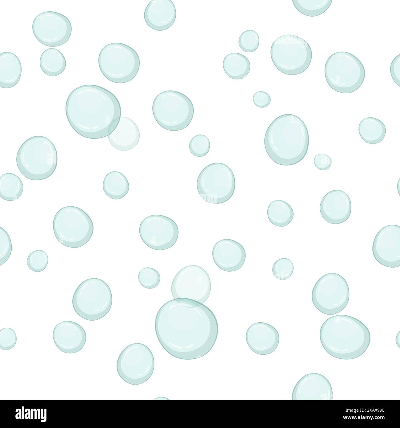 Soap bubble realistic cartoon semi transparent seamless pattern Stock ...
