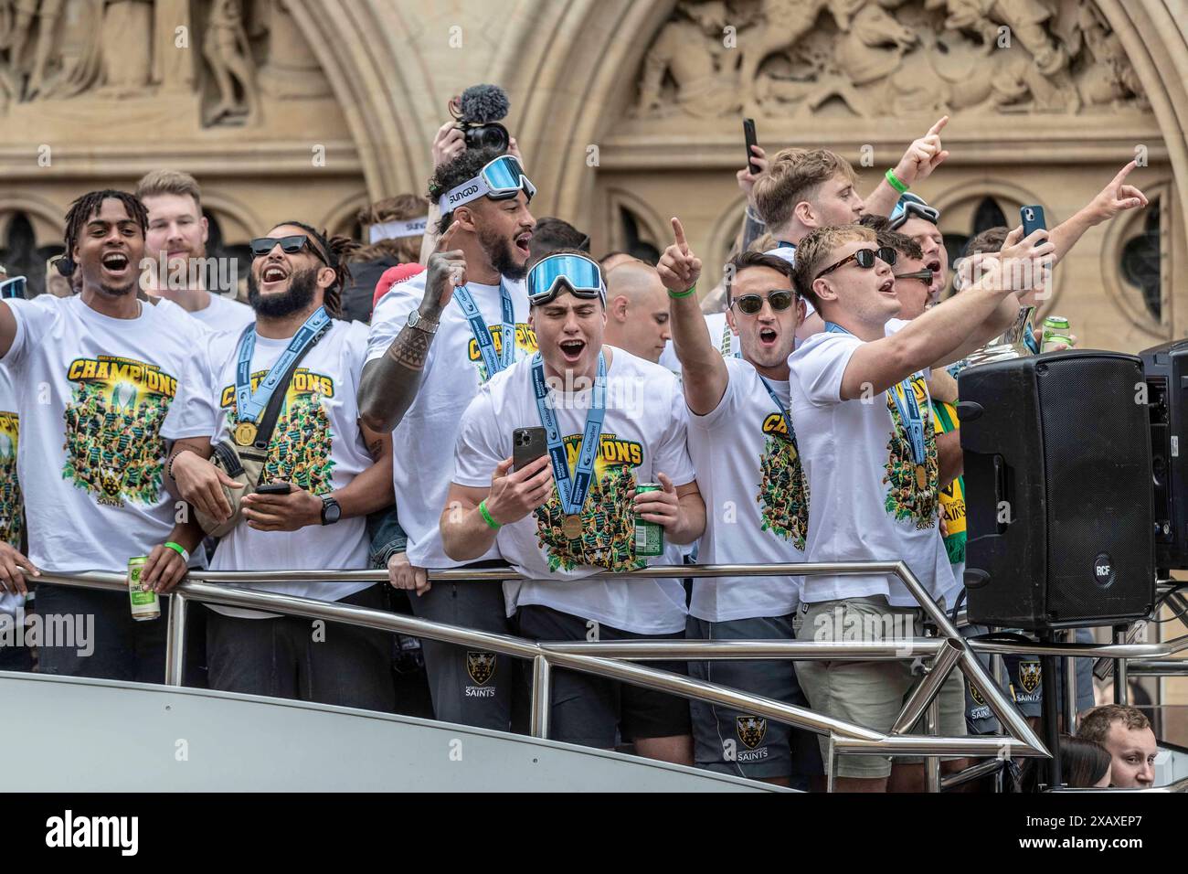 Northampton UK Sunday 9th June 2024 The Northampton Saints Players northampton-uk-sunday-9th-june-2024-the-northampton-saints-players