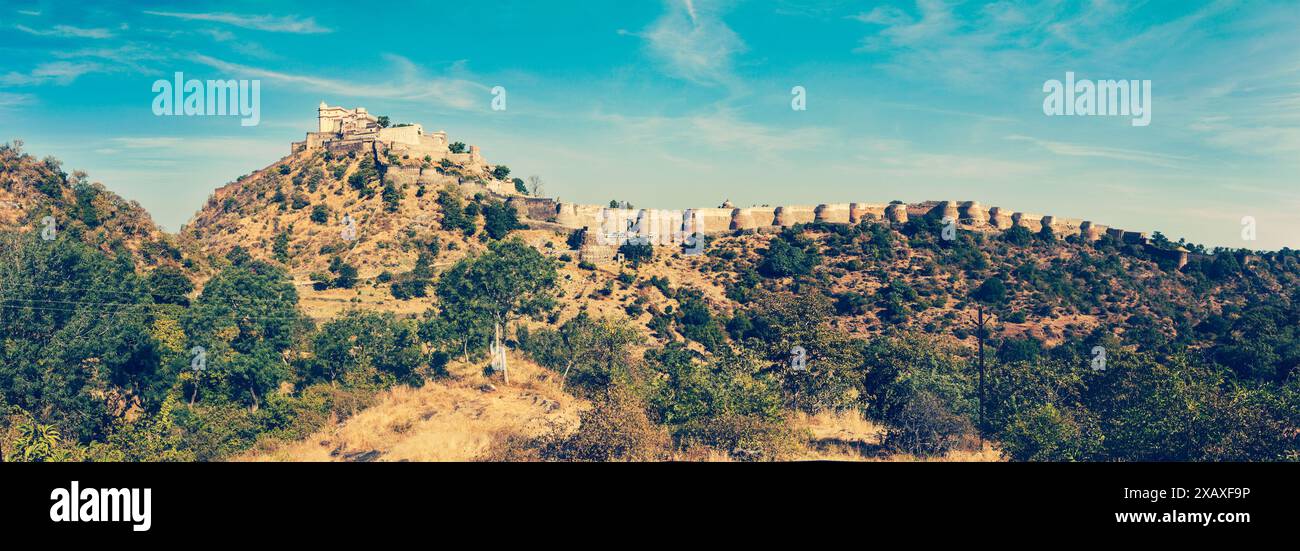 Panorama of Kumbhalgrh fort. Rajasthan, India Stock Photo