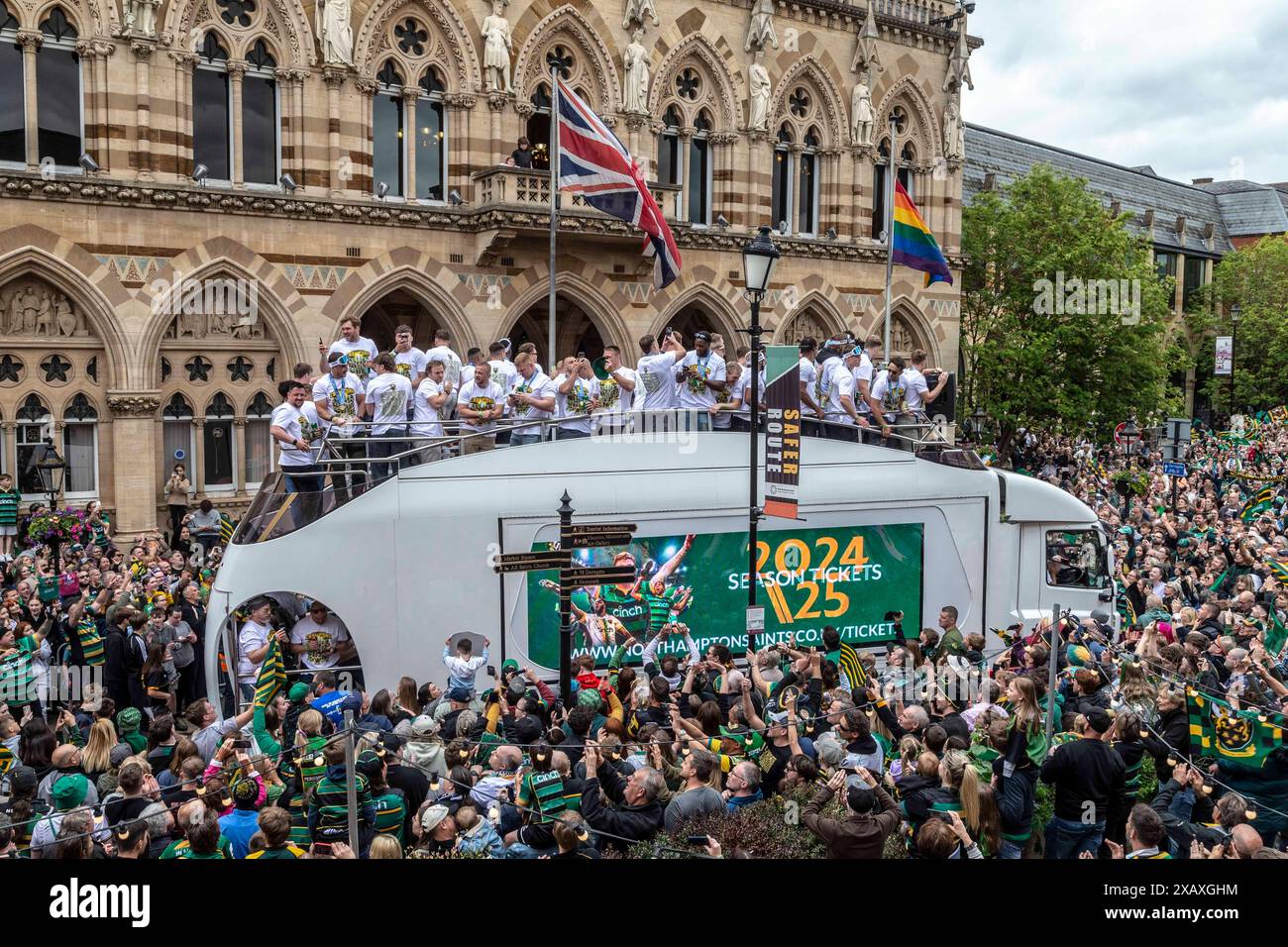 Northampton UK Sunday 9th June 2024 The Northampton Saints Players northampton-uk-sunday-9th-june-2024-the-northampton-saints-players