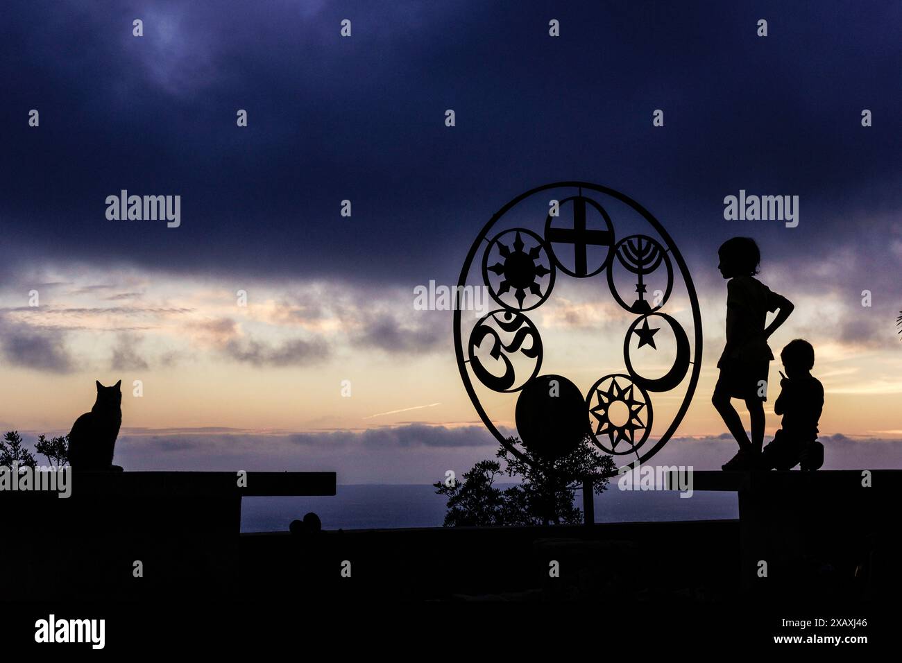 Unity of Religions, 2007, iron sculpture that brings together the main ...