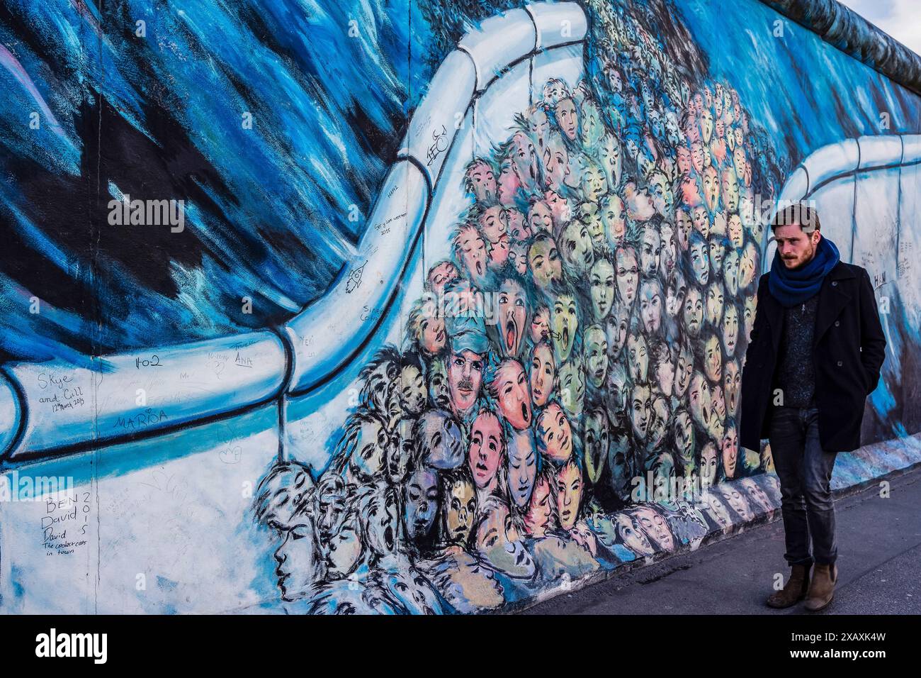 East side gallery berlin germany painting kani hi-res stock