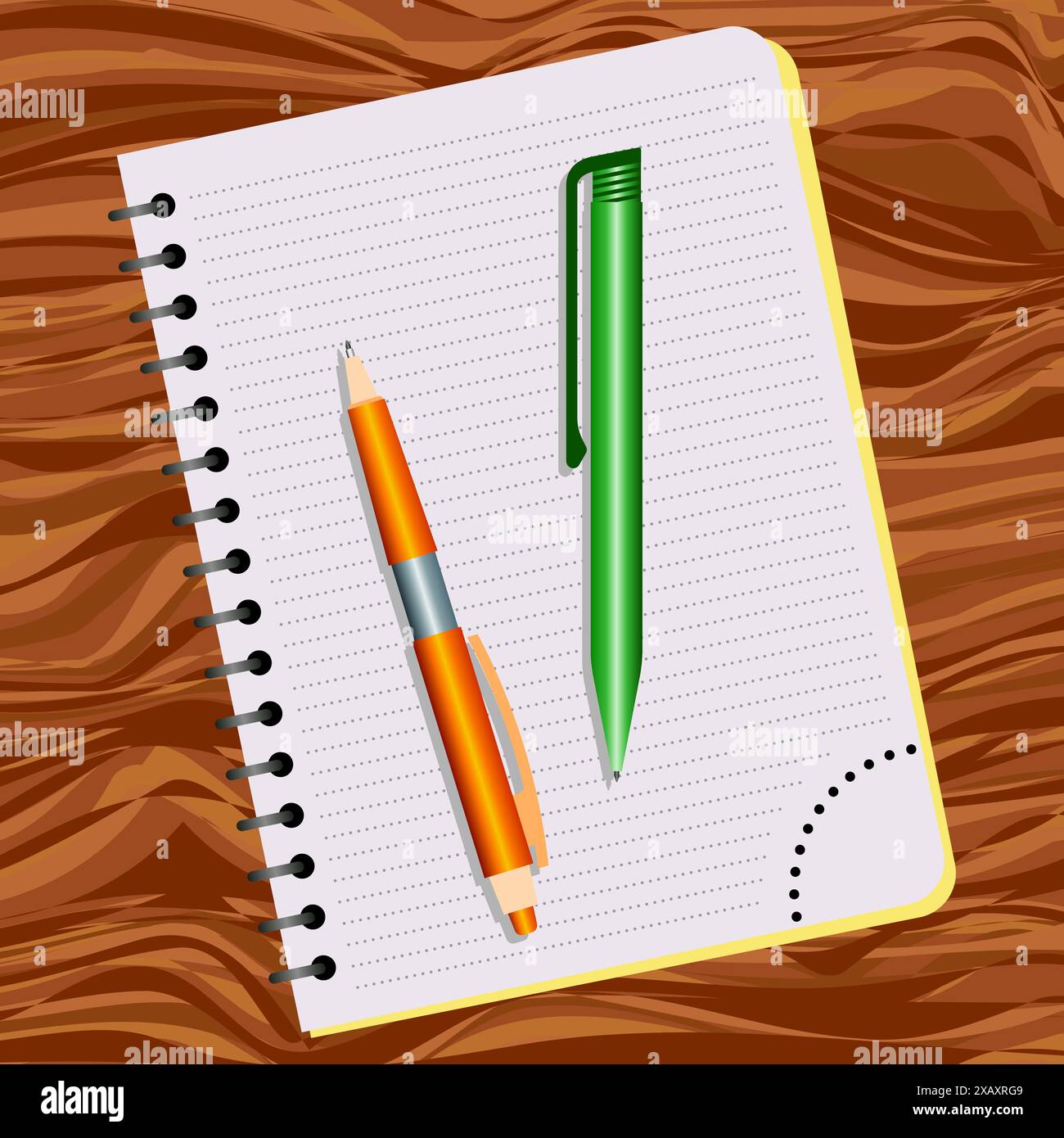 Green pen isolated on Stock Vector Images - Alamy