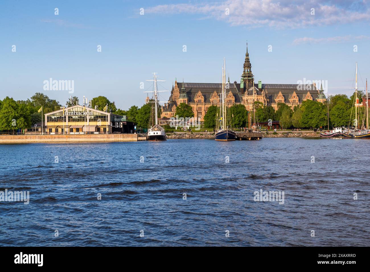 The Nordic Museum (Nordiska museet) on the island of Djurgården in Stockholm. Exhibition of cultural history and ethnic groups in Sweden. Strandvägskajen, Stockholm, Sweden Stock Photo