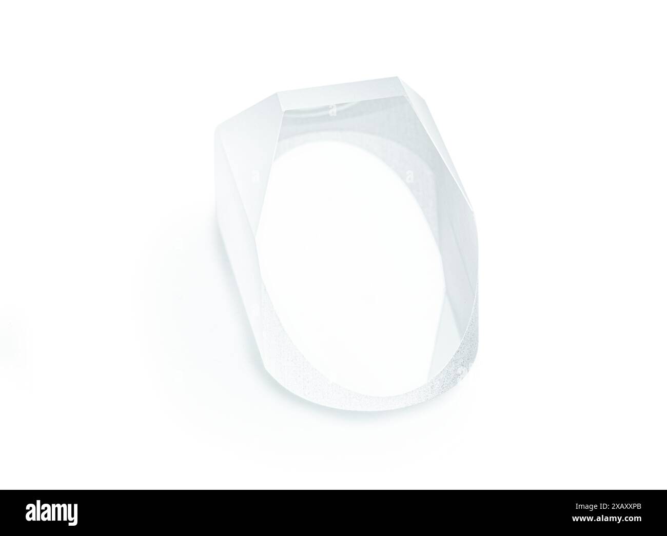 Optical prism made of crown glass isolated on white Stock Photo Alamy