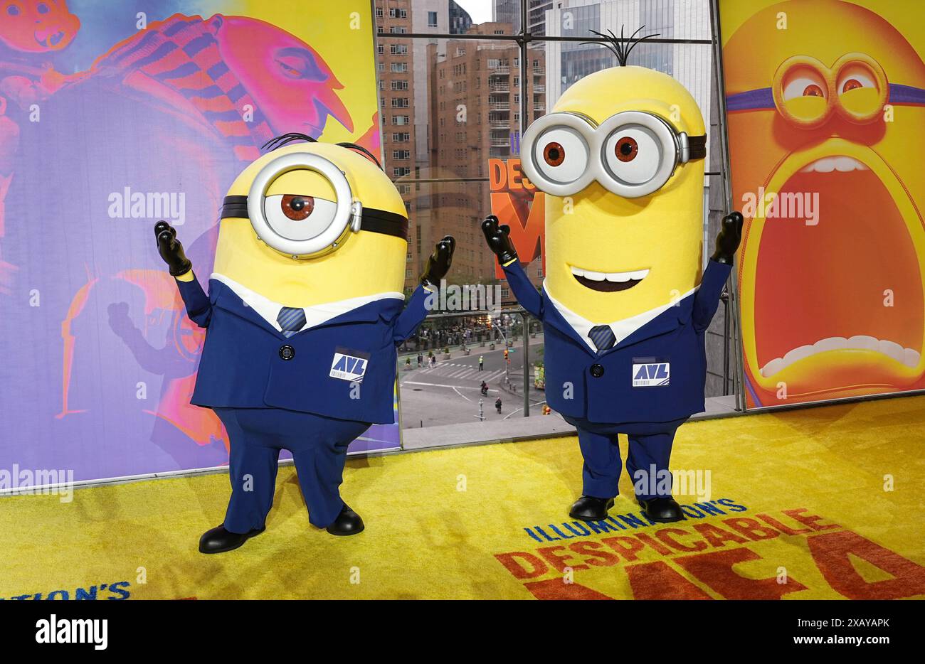 New York, United States. 09th June, 2024. Minions attend the 'Despicable Me 4' Premiere in Jazz at Lincoln Center in New York City on Sunday, June 9, 2024. Photo by John Nacion/UPI Credit: UPI/Alamy Live News Stock Photo
