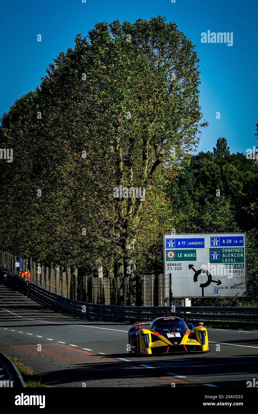 Le Mans, France. 09th June, 2024. 01 MICOURIS Theo (gbr), CHANCE Haydn ...