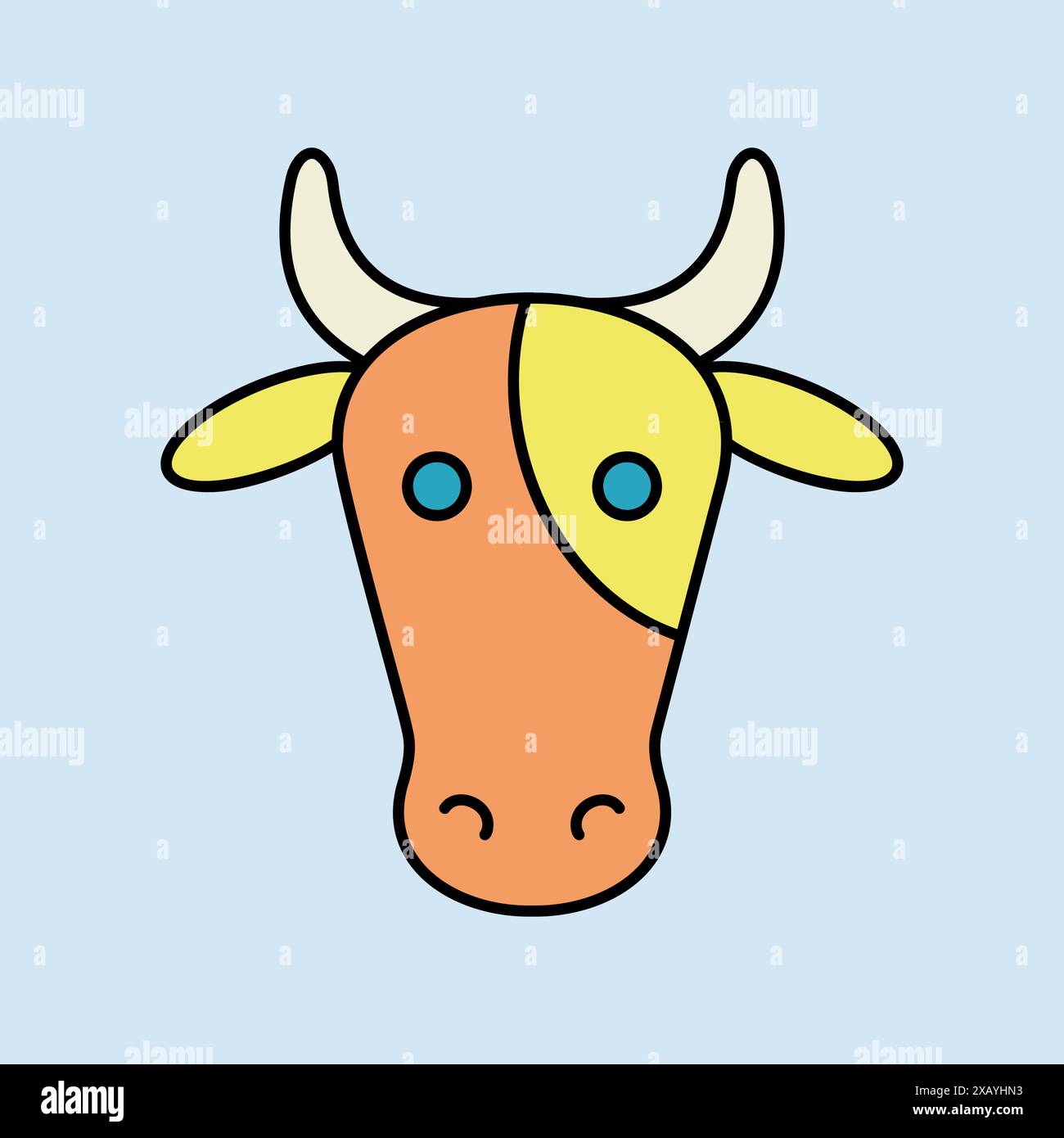 Cow flat icon. Animal head. Farm sign. Graph symbol for your web site ...