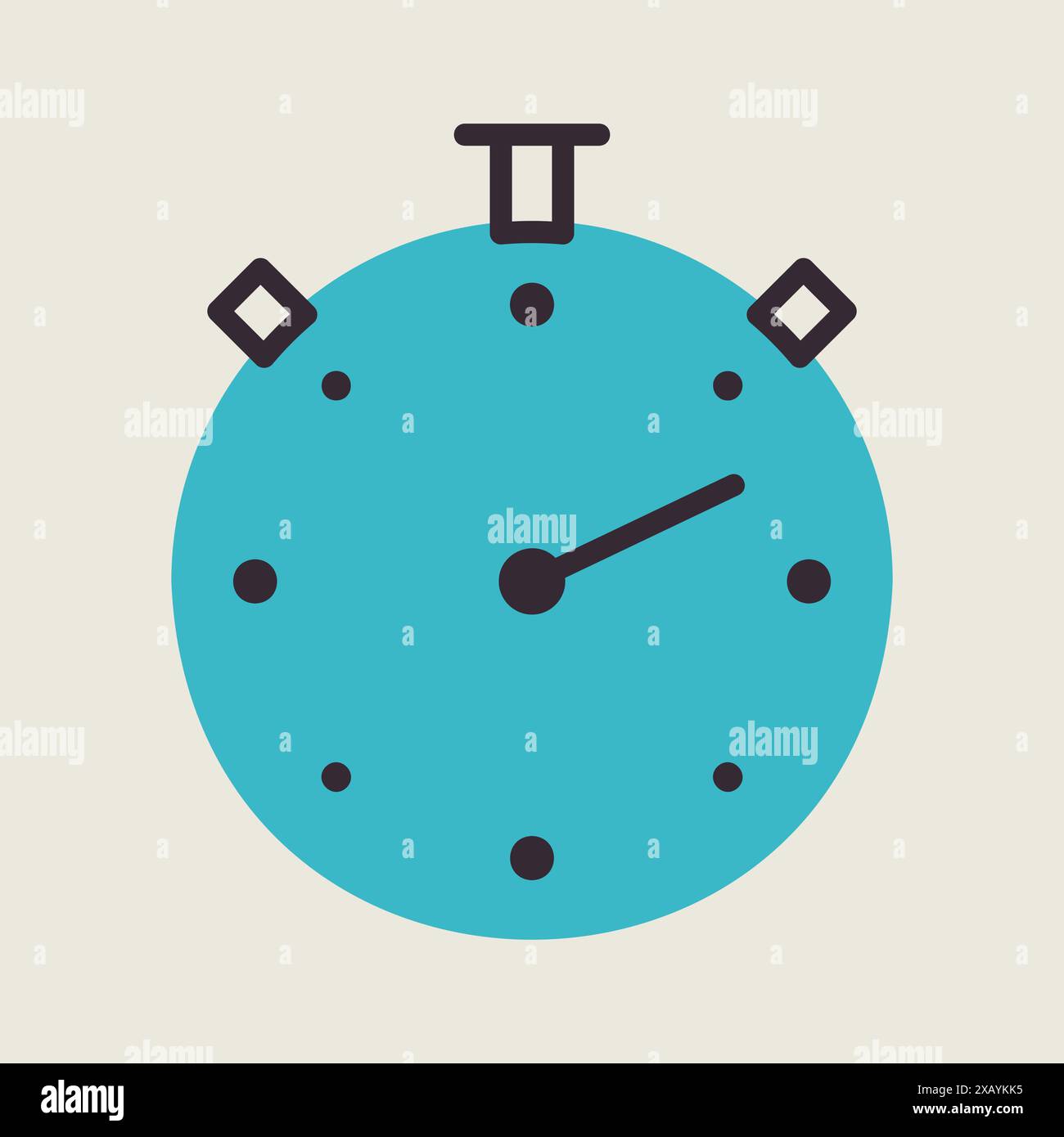 Stopwatch or stop watch timer vector icon. Graph symbol for fitness and ...