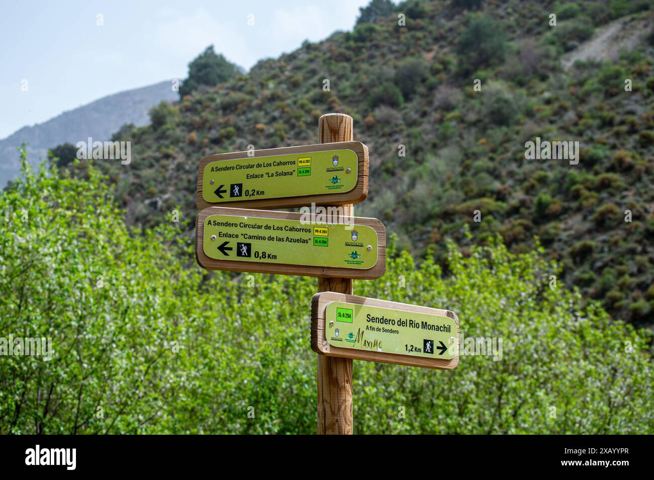 GRANADA, SPAIN - APRIL 7, 2024: Hiking trail of Sabina over Monachil river  in Monachil, Granada, Spain on April 7, 2024 Stock Photo - Alamy