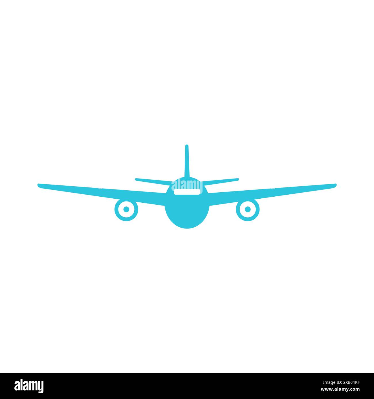 Airplane icon. Isolated on white background. From blue icon set. Stock Vector