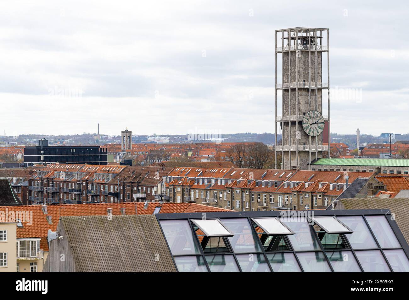 Tower of the City Hall in Aarhus, Denmark Stock Photo - Alamy