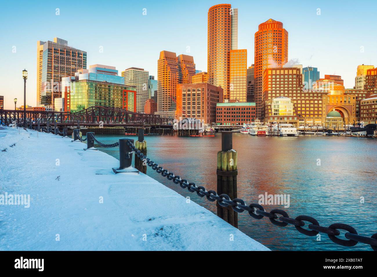 View skyline boston dusk hi-res stock photography and images - Alamy