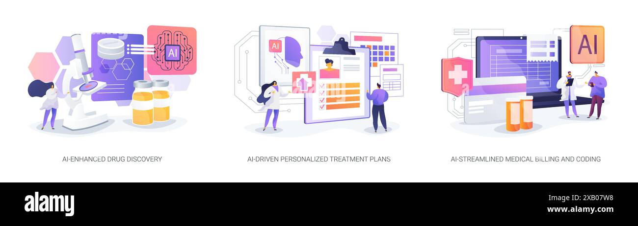 Artificial Intelligence in Healthcare abstract concept vector ...