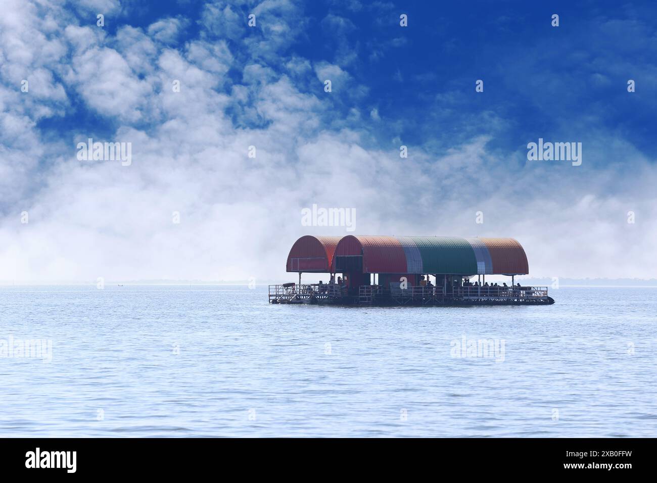 Tourist rafts of resort operations made for tourists who want to go ...