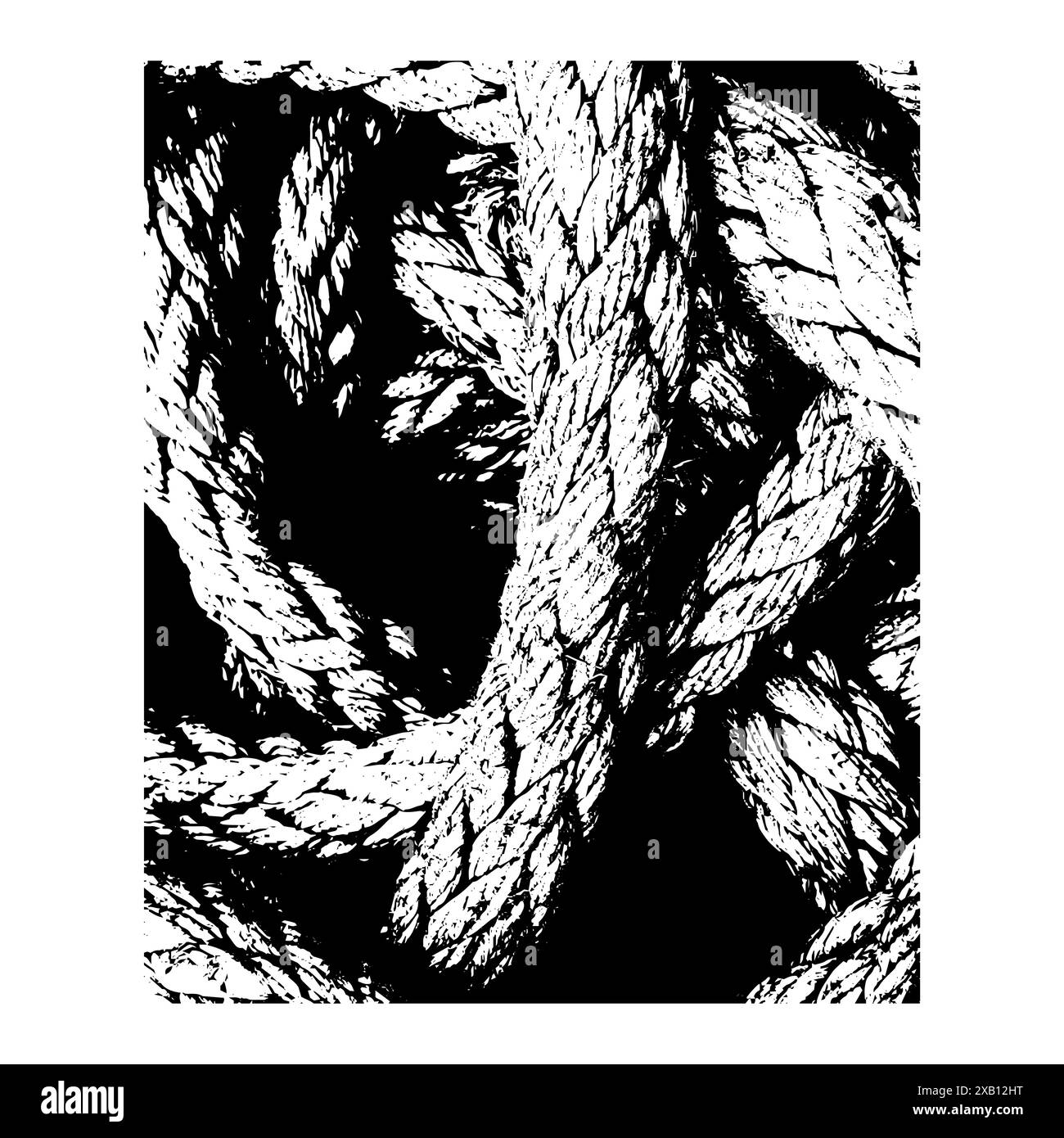 Ropes Grunge Vintage Vector Design. Grunge Background Stock Vector