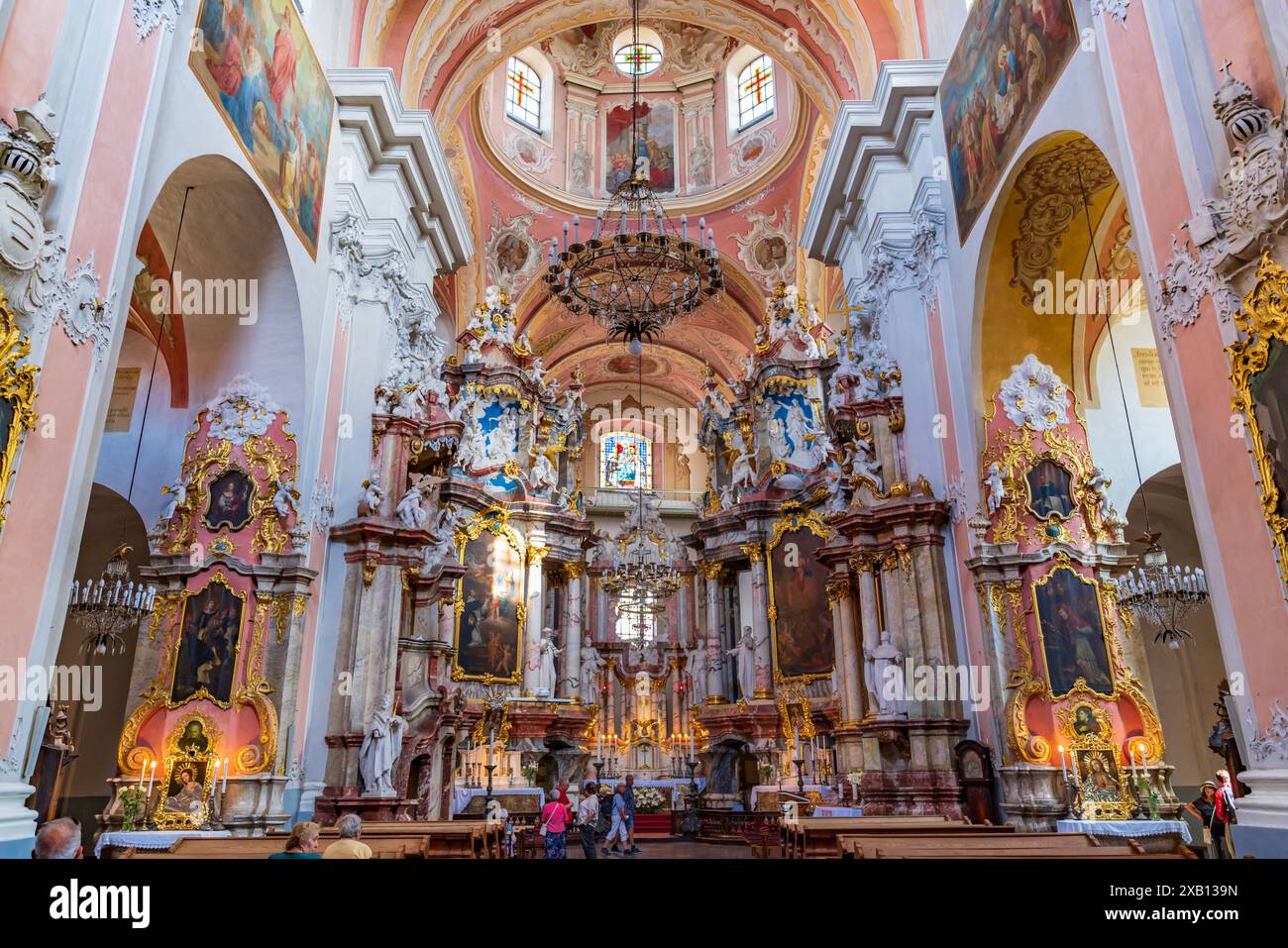 Interior of Dominican Church of the Holy Spirit in Vilnius Stock Photo ...