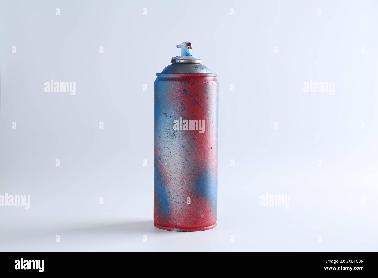 One spray paint can on white background Stock Photo - Alamy