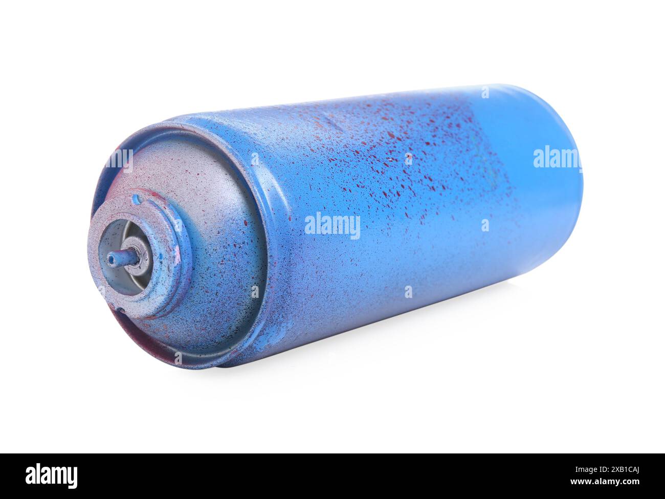 One can of bright spray paint isolated on white Stock Photo - Alamy