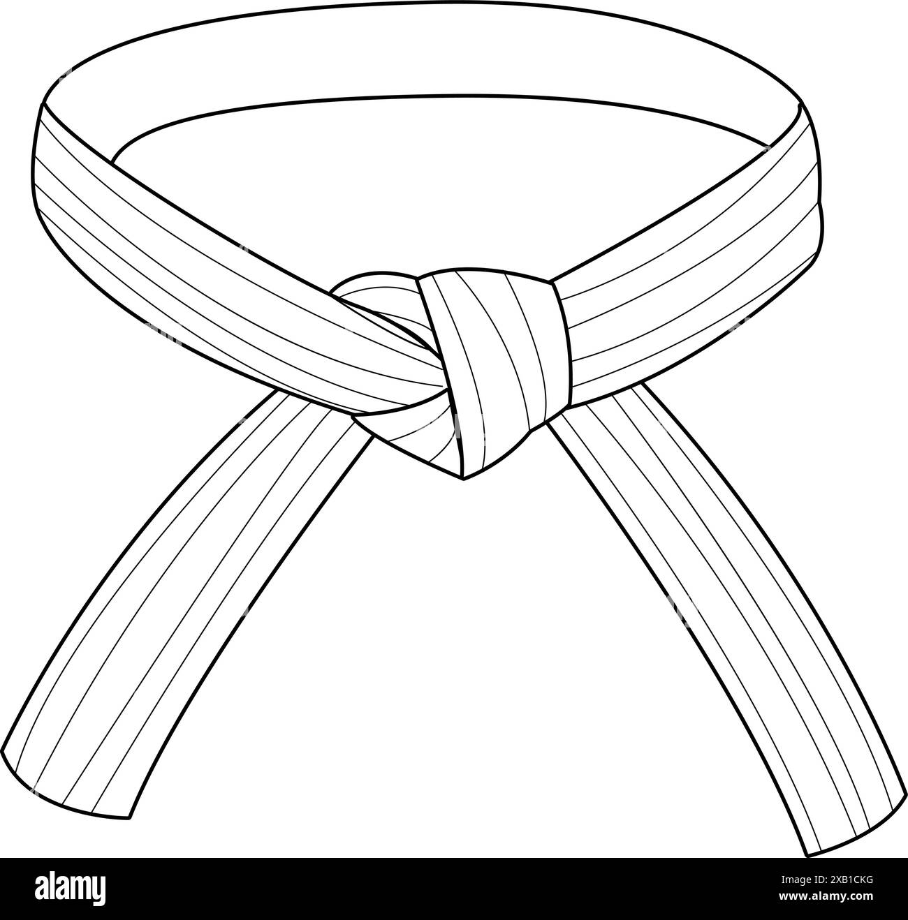 Martial arts belts with different rank colors. Karate, taekwondo, judo