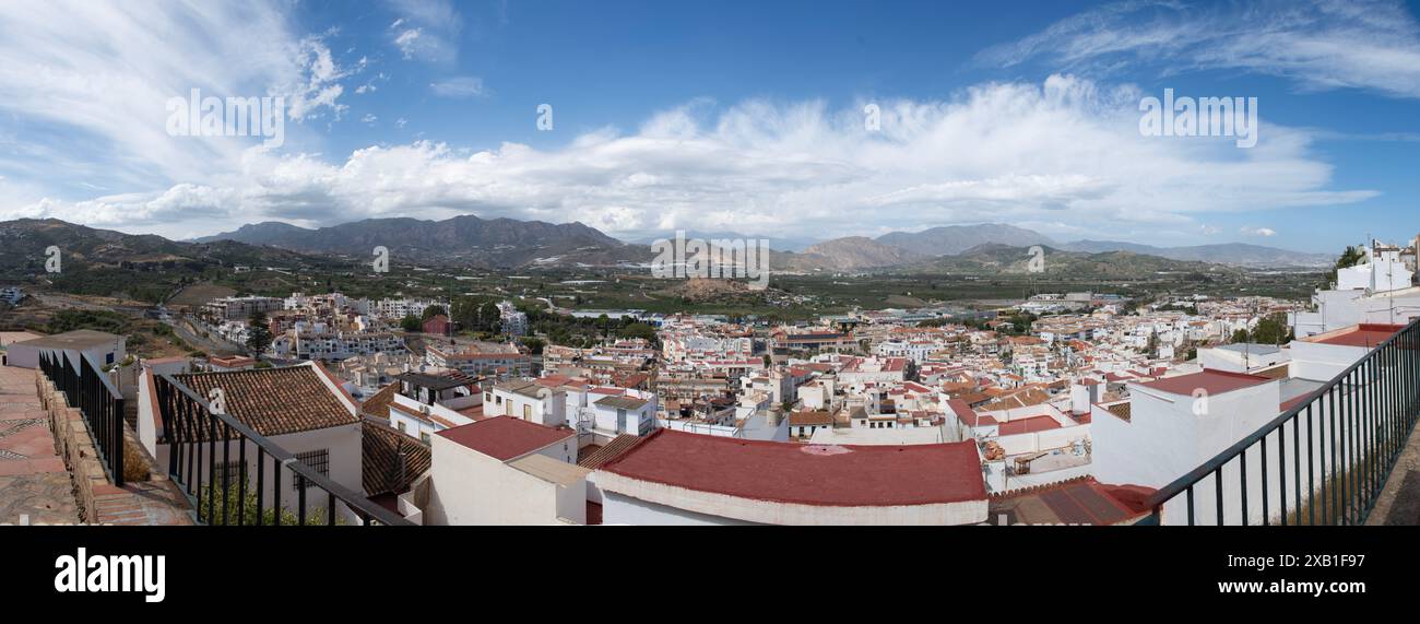 Panoramic of Salobreña Stock Photo