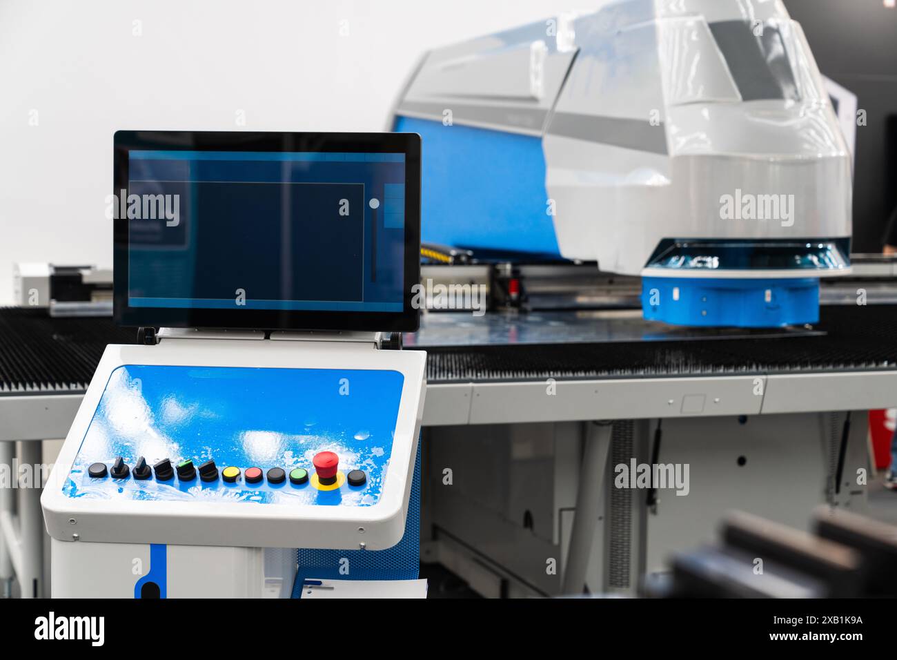 CNC mashine. Motorized maneuverable tool is controlled by a computer ...