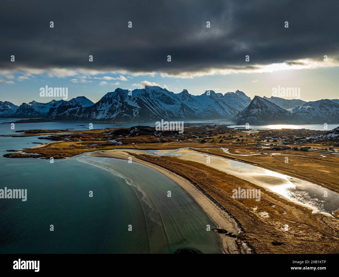Lofoten islands beach aerial view hi-res stock photography and images ...